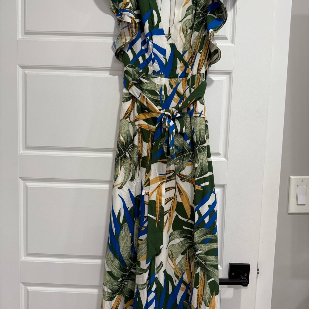 Ambition Leafy Print Maxi jumper